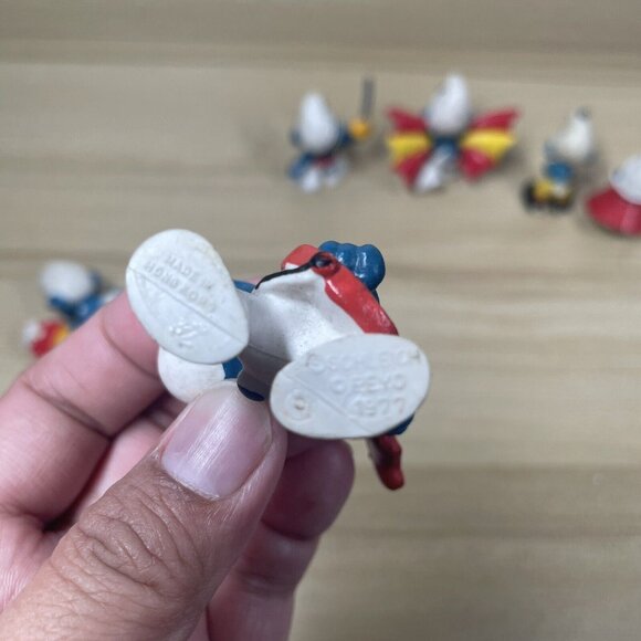 Lot of 6 Vintage Schleich Peyo Smurf Figures Late 60-70s‎ Smurfs Figures - Picture 6 of 10